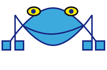 blauer frosch